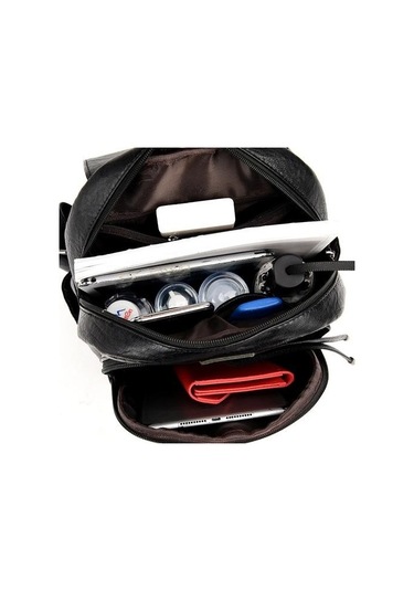 Kadınlar Yumuşak Deri Sırt Çantaları Vintage Kadın Omuz Çantaları Rahat Seyahat Bayanlar Sırt Çantası Okul Çantaları Y2ajnb Siyah