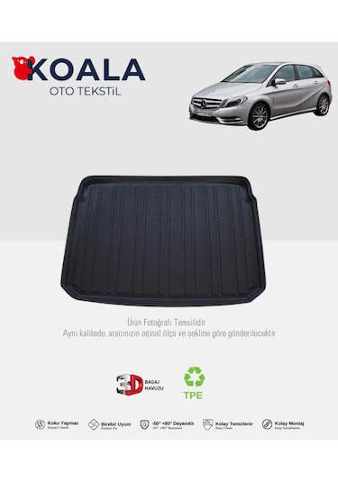 Mercedes B Serisi W246 2012 Ve Sonrası 3d Bagaj Havuzu
