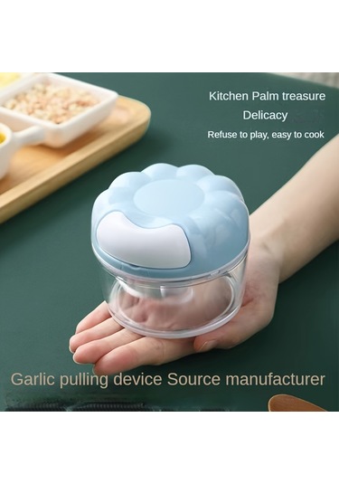 Eastmeeetwest--1 Adet Çok Fonksiyonlu El Sarımsak Öğütücü & Et Doğrayıcı - Kolay Hazırlık İçin Temel Mutfak Aleti Pembe