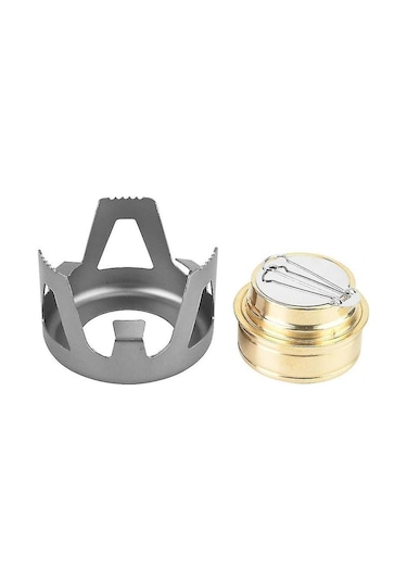 Açık Hava Kamp Alkol Ocağı Taşınabilir Alkol Ocağı 1 Adet, Gri Çok Renkli