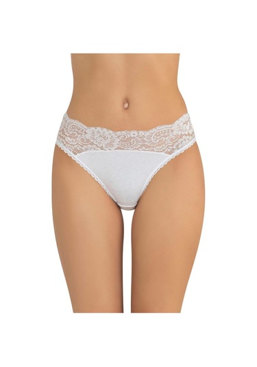 Fabony Bayan Dantelli Bikini Külot 1170 Beyaz