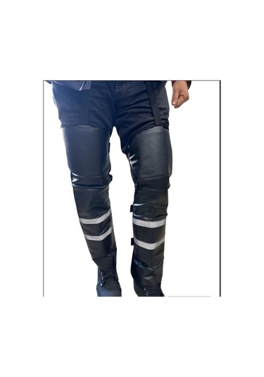 Bike Sky Deri Reflektörlü Yağmur & Rüzgar & Soğuğa Karşı Diz & Bacak Koruma + Telefon Tutucu Kol Çantası Siyah