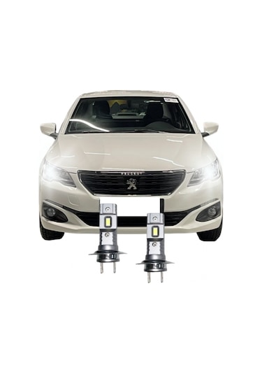 Peugeot 301 Led Xenon Kısa Far Ampulü Mini Led 2'li Set H7