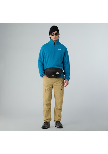 The North Face M Glacier Fleece 1/4 Zip Jacket Erkek Polar-30533 Mavi