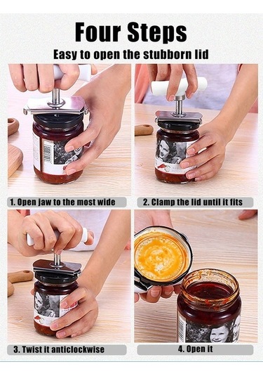 Ulzyvf Zayıf Yemek Açma Kavanoz Açıcı Beyaz, Createtech A 58852270 - Pratik Mutfak Yardımcısı Beyaz