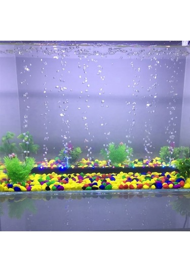 Moveevo Akvaryum Led Baloncuk Işığı 15cm 7 Led Renkli Su Ve Karada Kullanıma Uygun Oksijen Verici Işık 1w 100-240v Ab Standartı