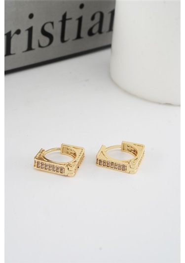 Kadın Vip Seri Zirkon Taşlı 1.6 Cm Kare Model Küpe