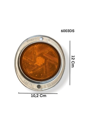 Sarı Vidalı Yuvarlak Metal İnce Kenar Reflektör Made In Usa