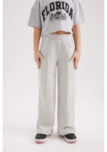 DeFacto Kız Çocuk Wide Leg Pantolon B7784A8NSGR210 Gri