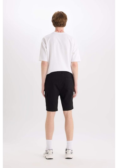 DeFacto Regular Fit Dokulu Düz Paça Kargo Cepli Basic Düz Şort B8796AX25SMBK81 DeFacto Regular Fit Dokulu Düz Paça Kargo Cepli Basic Düz Şort B8796AX25SMBK81