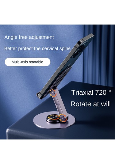 Metal Mobil Telefon Tutucu 360 Derece Dönebilir Ayarlanabilir Katlanabilir Tembel Tablet Masaüstü Mobil Telefon Tutucu