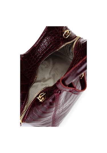 Tamer Tanca Kadın Suni Deri Bordo Kol Çantası 1003 2031 Bn Cnt Sk25-26 Bordo Kroko Bordo