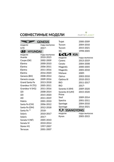 Ganz Hyundai, Kia Rio Ön Kaliper Kılavuzları Tamir Kiti 185679019