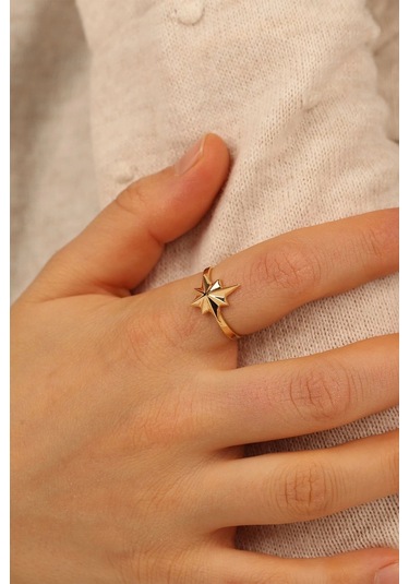 Çgk Çiğdem Gürel Kuyumculuk Kutup Yıldızı Altın Yüzük Gold