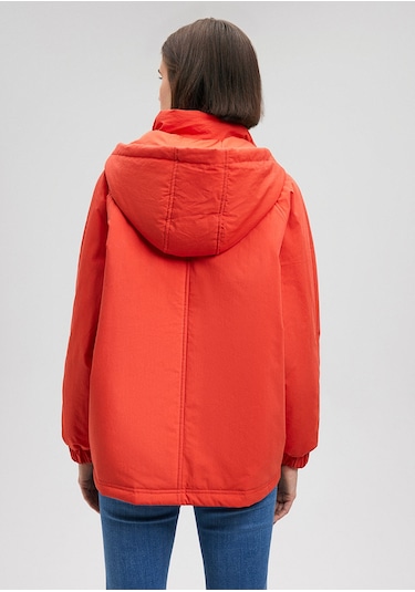 Mavi - Kapüşonlu Kırmızı Ceket 1110348-70461 Kırmızı