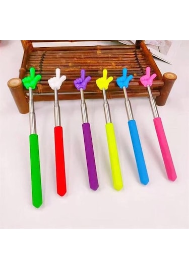 Parmak Okuma Çubuğu Geri Çekilebilir Paslanmaz Çelik Hafif Taşınabilir Öğretim Çubuğu Beyaz Tahta İşaretçi El Sunumu Teleskopik Çubuk