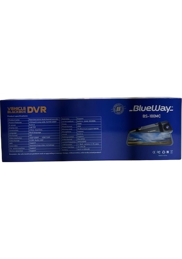 Blueway Bs-100mc Araç İçi Kayıt Kamerası Ön-arka Profesyonel Ön 1920x1080 - Arka 1280x720 Wifi 7"