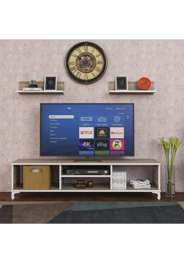 Kenzlife televizyon sehpası monako150 crd tv ünitesi raflı