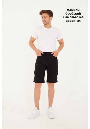 Camp Scoutland Camp725 Outdoor Tactical Su İticili Yazlık Erkek Taktik Şort Siyah