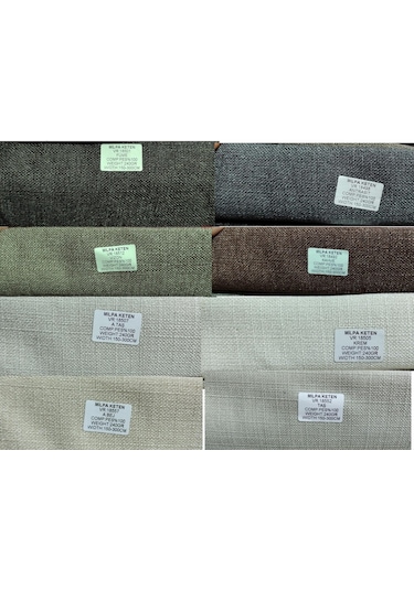 Milpa Keten Fon Perde.Farklı Ölçü Ve Pile Seçeneği 30 Renk