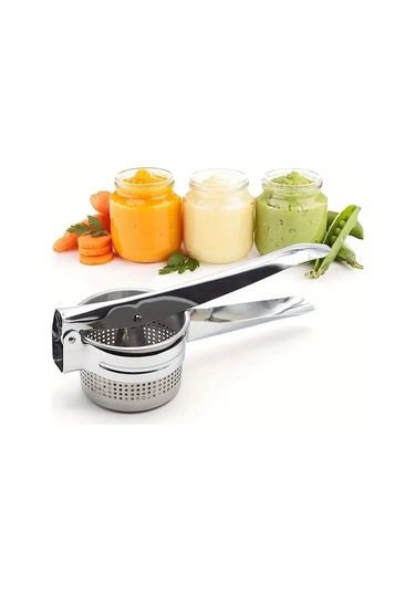 Tilbe Home Patates Ezici Press Meyve Nar Sıkacağı Patates Püre Yapıcı Mutfak Hazneli Çelik Mevye Lim Çelik