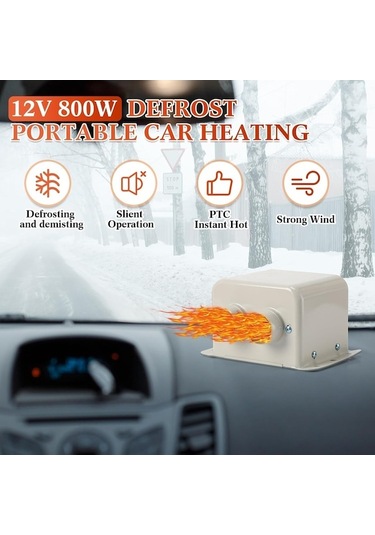 Wondernest 2025 Yükseltmesi Taşınabilir Ön Lichen Isıtıcı Delikli Cam Buz Araba 800w 12v Vv Hızlı Isıtma Fonksiyonu Siyah