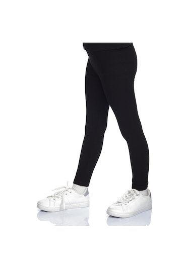 Lovetti Siyah Kız Çocuk Tam Boy Düz Basıc Tayt 5262S001 Siyah