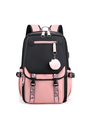 Gençler İçin Şık Ve Konforlu Unisex Sırt Çantası - Okul Ve Günlük Kullanıma Uygun Ergonomik Tasarım Pembe