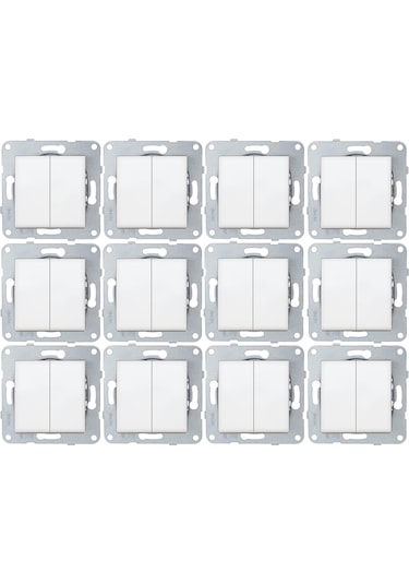 Viko Karre Komütatör İkili Anahtar 12 ADET - Çerçevesiz