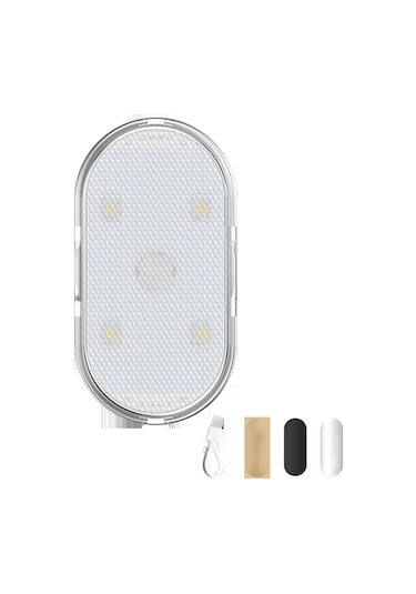 6 Led Araç İç Aydınlatma Kapı Dokunmatik Sensör Atmosfer Usb Şarj Edilebilir Manyetik Kablosuz 5v Araç