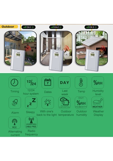 H168g Çok Fonksiyonlu Kablosuz Ev/ofis Hava İstasyonu Renkli Beyaz