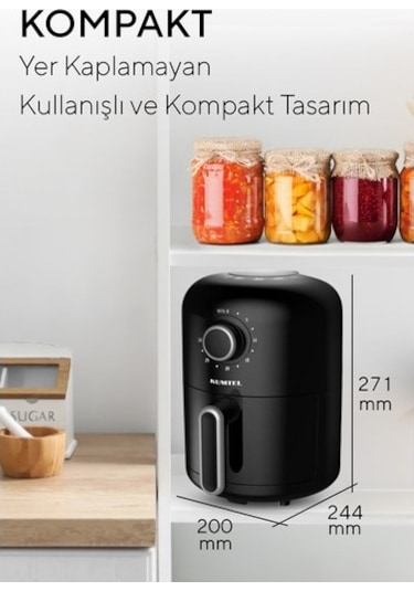 Kumtel Fastfryer HAF-05 2 L Yağsız Fritöz Airfryer