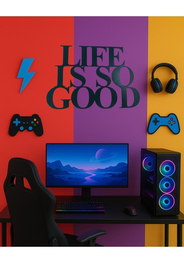 Life İs So Good Ahşap Duvar Dekorasyon Ürünü 25x20 Cm