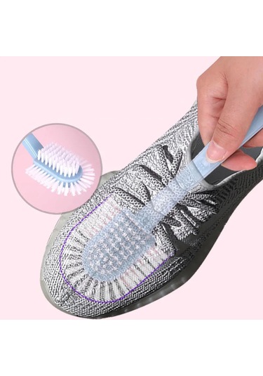 Suntek Ayakkabı Temizleme Fırçası, Uzun Saplı Temizleyici, Yeşil