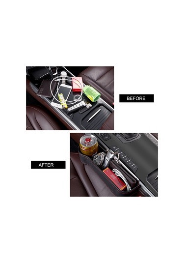 Gajeena Araç Koltuğu Düzenleyici - Pu Deri, Usb Girişli, Büyük Depolama, Kolay Kurulum Yan Renk Seçenekli