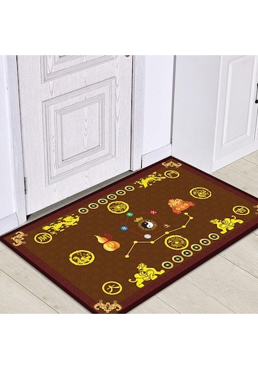 Yeşil Paspaslar Feng Shui Kaymaz Nimet Geleneksel Wu Xing Kapı Halısı