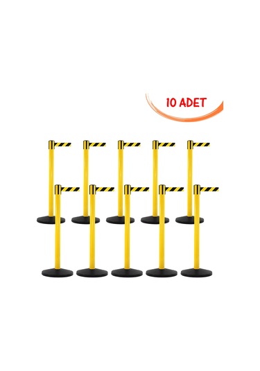 Ayaklı Şerit Bariyer İmalat Yönlendirme Bariyeri Güvenlik Şerit Bariyeri 10 Adet