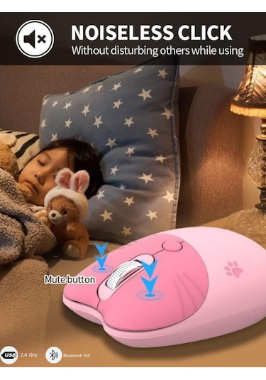NDNeed ND-CATMOUSE01 Sevimli Kedi Kablosuz Kablosuz Mouse