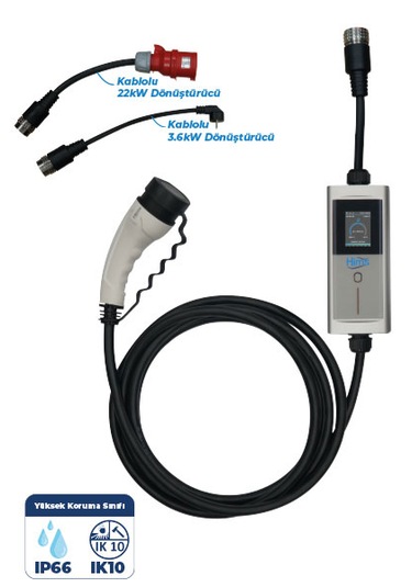 Himshims HCTK-22-G Elektrikli Araç Şarj Cihazı Gümüş
