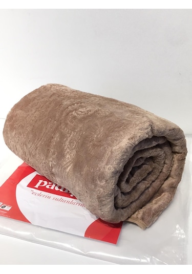 Padişah Desenli Kahverengi Çift Kişilik Battaniye Kahverengi