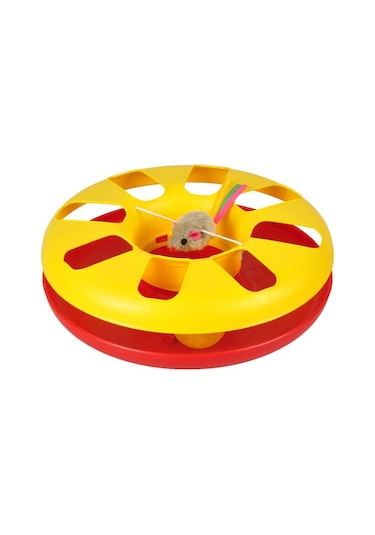 Flamingo 24 CM Dönen Yavru Kedi Oyuncağı Çok Renkli