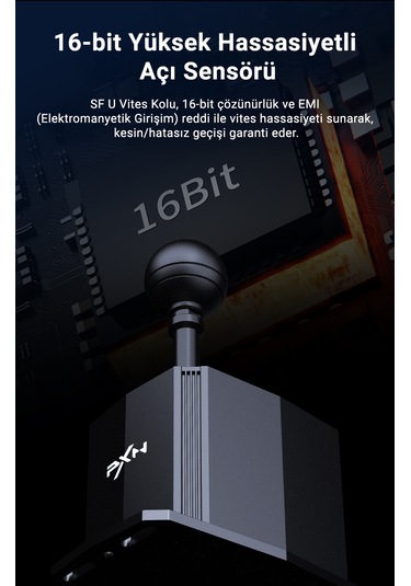 Pxn Sf U H-vites Kolu 7+r Tam Cnc Metal, 16-bit Hassasiyet Ve Ayarlanabilir Vites Hissiyatı Pc Ve Pxn Base Uyumlu