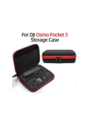 Djı Osmo Pocket 3 Üç Eksenli Gimbal Sabitleyici Kamera Saklama Çantası, Pocket 3 Taşıma Çantası, Spor Kamera Ve Aksesuar Sıralama Çantası, Kırmızı Astarlı Gri, Evrak Çantası Tarzı Diğer