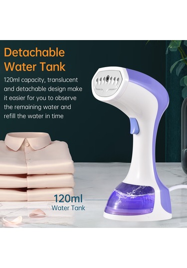 Xindoker Ev İçi Elden Tutulan Buharlı Ütü - Taşınabilir 1100w Buhar Makinesi 120ml Su Tankı Mavi 220v Avrupa Standartı