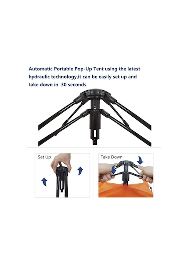Çift Katmanlı Konfor Ve Kolaylık 6 Kişilik Otomatik Çadır Hızlı Kurulum Yeşil