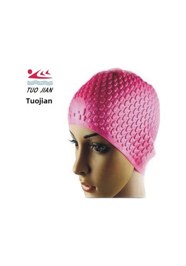 Geeroyoo Uzun Saçlılar İçin Silikon Kulaklı Yüzme Şapka - Sağlıklı Yüzme Deneyimi, Spor Ve Fitness İçin Dayanıklı, Moda Stili Pembe Diğer