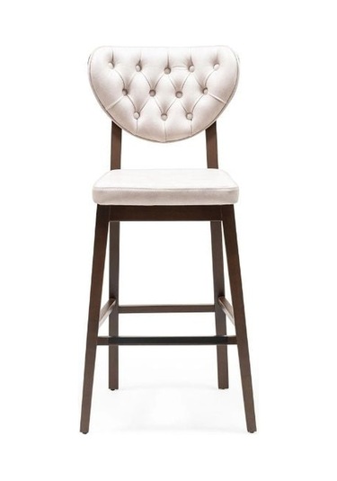 Olivya Ahşap Bar Sandalyesi Beyaz