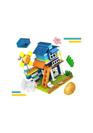 Rüzgar Türbinli Kasaba Evi 140 Prç. Blok Seti