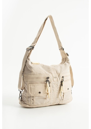 Yumuşak Dokulu Ultra Hafif, Esnek Ve Su Geçirmez Polyamid Kumaş Omuz Ve Sırt Çantası Bej Model: 571-13-14j Bej
