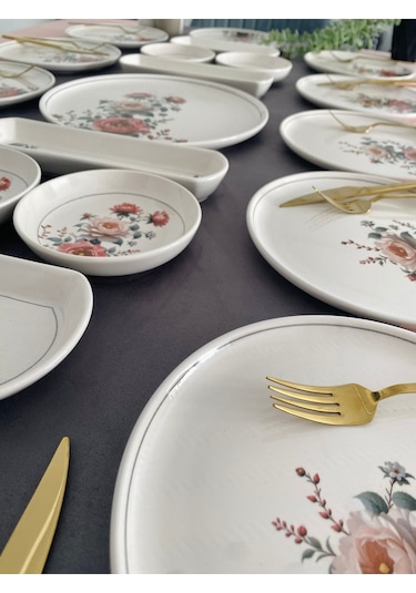 Hasbahçe 12 Kişilik 21 Parça Kahvaltı Takımı Renkli